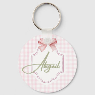 Personalisiert Abigail Baby Girl Kinderzimmer Bow& Schlüsselanhänger