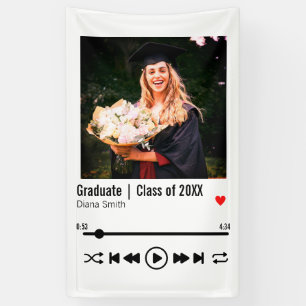 Personalisiert Abschluss Foto Song Playlist Banner