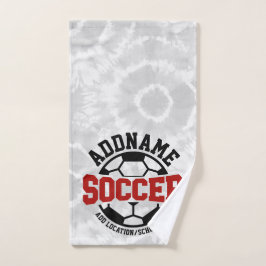 Personalisiert ADD NAME Soccer Player Team Krawatt Badhandtuch Set