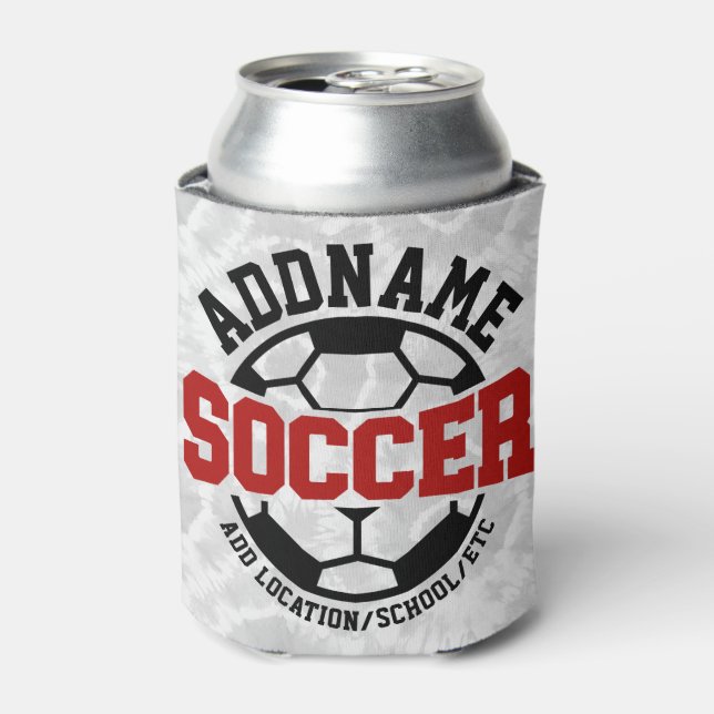 Personalisiert ADD NAME Soccer Player Team Krawatt Dosenkühler (Kanne Vorderseite)