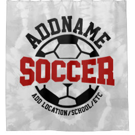 Personalisiert ADD NAME Soccer Player Team Krawatt Duschvorhang