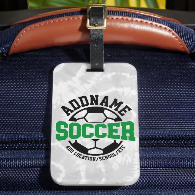 Personalisiert ADD NAME Soccer Player Team Krawatt Gepäckanhänger (Vorderseite Insitu 2)