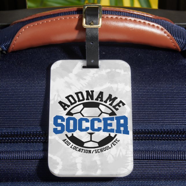 Personalisiert ADD NAME Soccer Player Team Krawatt Gepäckanhänger (Vorderseite Insitu 2)