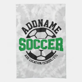 Personalisiert ADD NAME Soccer Player Team Krawatt Geschirrtuch
