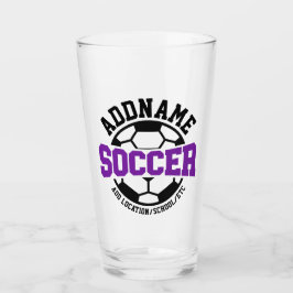 Personalisiert ADD NAME Soccer Player Team Krawatt Glas