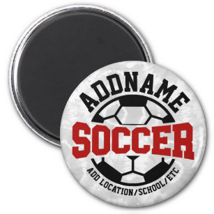 Personalisiert ADD NAME Soccer Player Team Krawatt Magnet