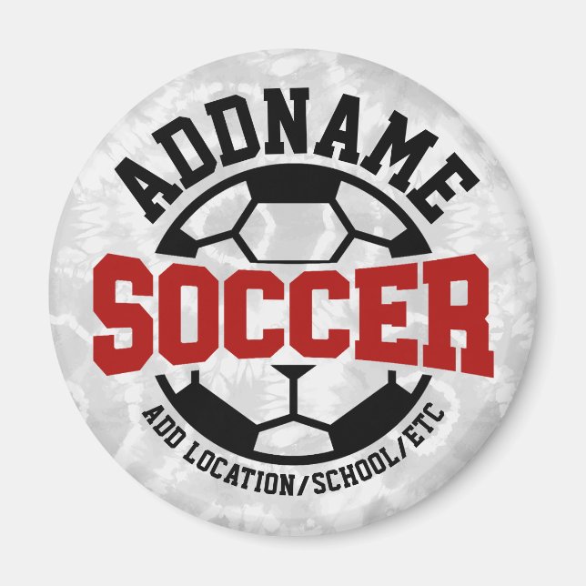 Personalisiert ADD NAME Soccer Player Team Krawatt Magnet (Vorne)