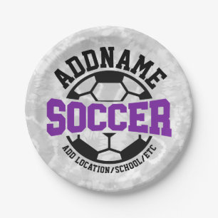 Personalisiert ADD NAME Soccer Player Team Krawatt Pappteller