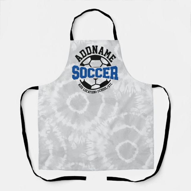 Personalisiert ADD NAME Soccer Player Team Krawatt Schürze (Vorderseite)