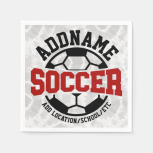 Personalisiert ADD NAME Soccer Player Team Krawatt Serviette