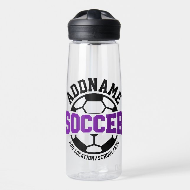 Personalisiert ADD NAME Soccer Player Team Krawatt Trinkflasche (Vorne)