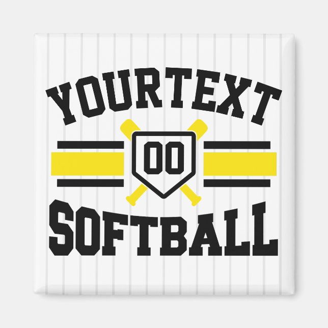 Personalisiert ADD NAME Software Player Varsity Te Magnet (Vorne)