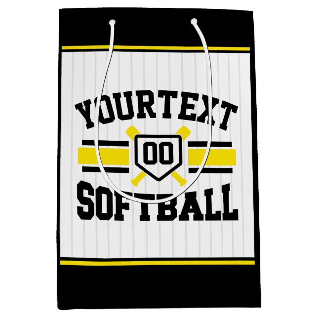 Personalisiert ADD NAME Software Player Varsity Te Mittlere Geschenktüte (Vorderseite)