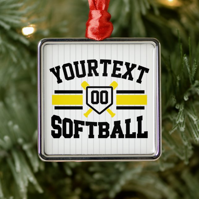 Personalisiert ADD NAME Software Player Varsity Te Ornament Aus Metall (Baum)