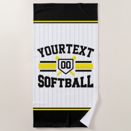 Personalisiert ADD NAME Software Player Varsity Te Strandtuch