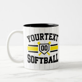 Personalisiert ADD NAME Software Player Varsity Te Zweifarbige Tasse