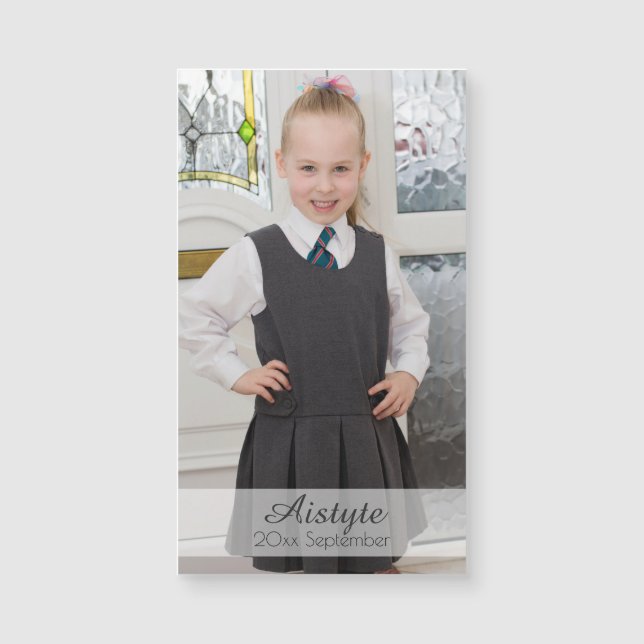 Personalisiert addieren Sie Ihr Foto, Namen u. Magnetkarte (Vorderseite)