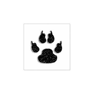 Personalisiert Address Puppy Paw Gummistempel
