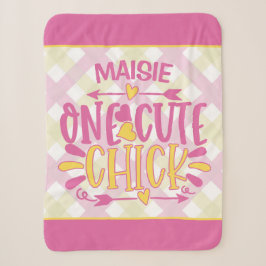 Personalisiert ADNAME 1 Niedliches Kichchen Pink G Sherpadecke