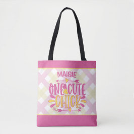 Personalisiert ADNAME 1 Niedliches Kichchen Pink G Tasche