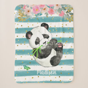 Personalisiert Adorable Baby Panda Sherpa Blanket Sherpadecke
