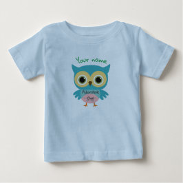 Personalisiert Adorable Blue Eule Baby T-shirt