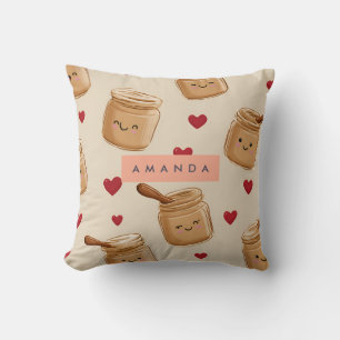Personalisiert Adorable Peanut Butter Jar Muster Kissen