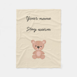 Personalisiert Adorable Pink-Puppenbaby Fleecedecke
