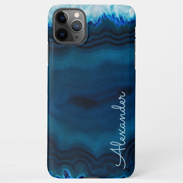 Personalisiert Agate Handwriting Name Trendy Moder iPhone Hülle (Rückseite)
