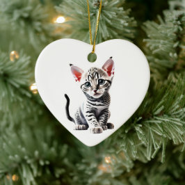 Personalisiert ägyptischer Mau Kitten Keramik Ornament