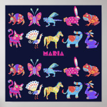 Personalisiert Alebrije Mexikanische Tiere Folk Ar