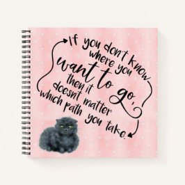 Personalisiert Alice Quote Gray Cheshire Cat Notizbuch