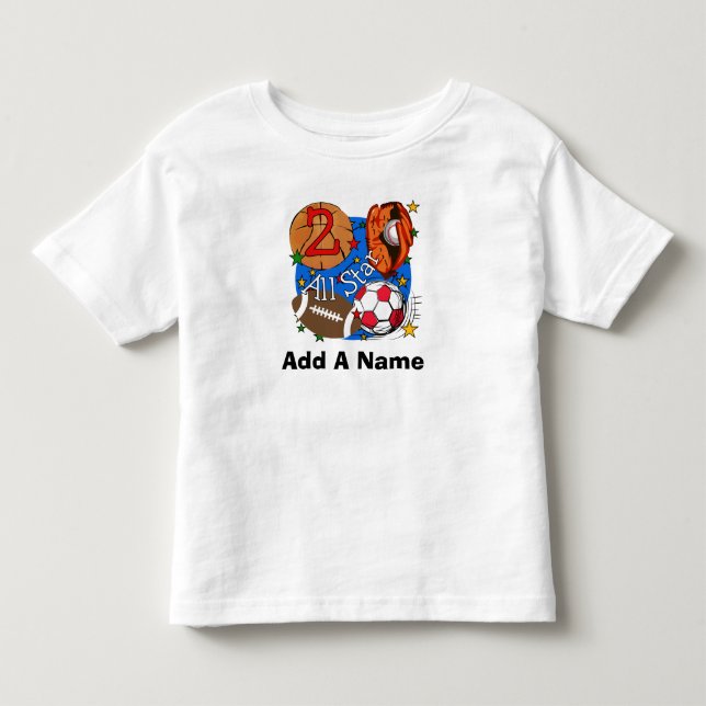 Personalisiert alles Stern-Sport-2. Kleinkind T-shirt (Vorderseite)