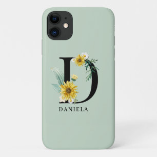 Personalisiert Alphabet D Floral Monogramm Case-Mate iPhone Hülle