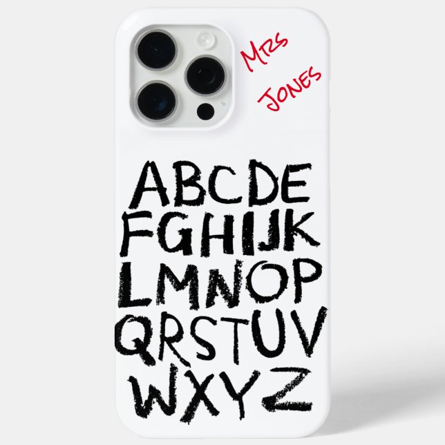 Personalisiert Alphabet des Lehrers Case-Mate iPhone Hülle (Rückseite)