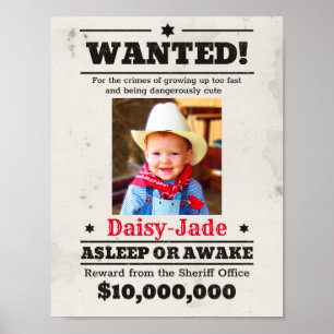 Personalisiert am Gewollt Poster Girl Boy Old West