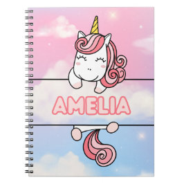 Personalisiert Amelia Unicorn Girlie Notebook Notizblock