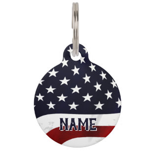 PERSONALISIERT AMERICA USA FLAG HAUSTIERMARKE