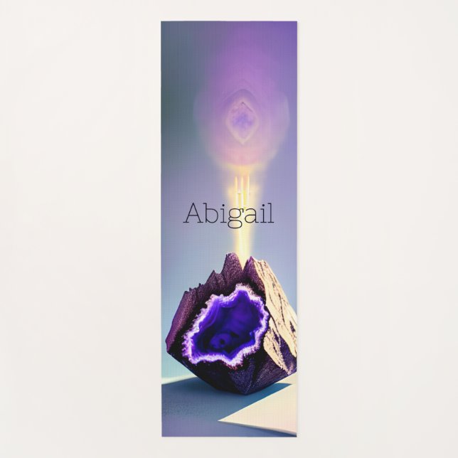 Personalisiert Amethyst Crystal Geode Lila Yogamatte (Vorderseite)