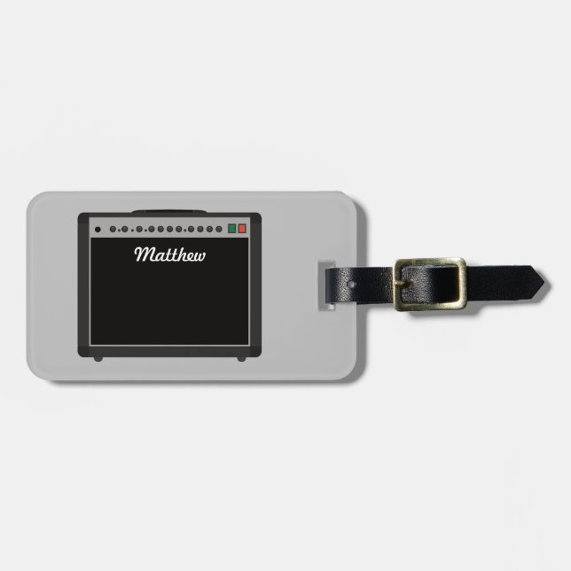 Personalisiert-Amplifier-Illustration für Musiker Gepäckanhänger (Vorderseite horizontal)