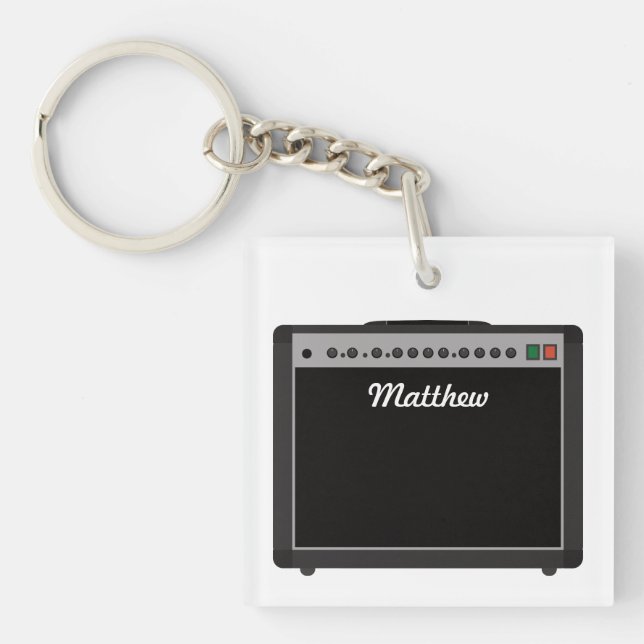 Personalisiert-Amplifier-Illustration für Musiker Schlüsselanhänger (Vorderseite)