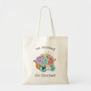 Personalisiert an der Crochet angehängt Tragetasche