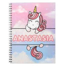 Personalisiert Anastasia Unicorn Girlie Notebook Notizblock