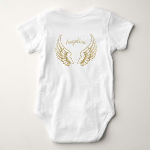 PERSONALISIERT ANGEL WINGS BABY BODYSUIT STRAMPLER