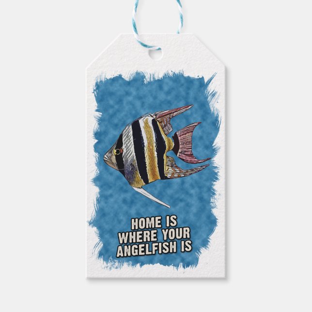 Personalisiert Angelfish Perfekt für Aquariumbesit Geschenkanhänger (Vorderseite)