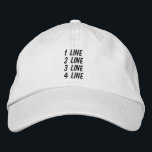 Personalisiert anpassbar machen bestickte baseballkappe<br><div class="desc">Erstellen Sie Ihren eigenen verstellbaren Hut. Verwenden Sie das Design-Tool,  um Ihre Kunst,  Designs oder Bilder hochzuladen,  um eine von einer Art verstellbaren Hut zu erstellen! Sie können auch Text hinzufügen .. erstellen Sie Ihre eigenen einzigartigen Caps aus Ricaso</div>