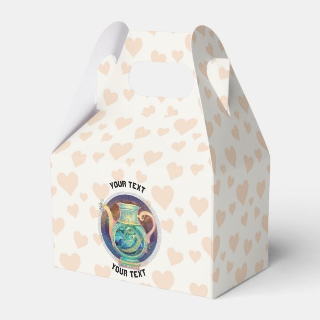 PERSONALISIERT Aquarius ZODIAC SIGN Geschenkschachtel (Rückseite)
