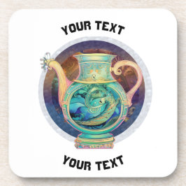 PERSONALISIERT Aquarius ZODIAC SIGN Getränkeuntersetzer