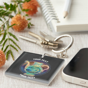 PERSONALISIERT Aquarius ZODIAC SIGN Schlüsselanhänger