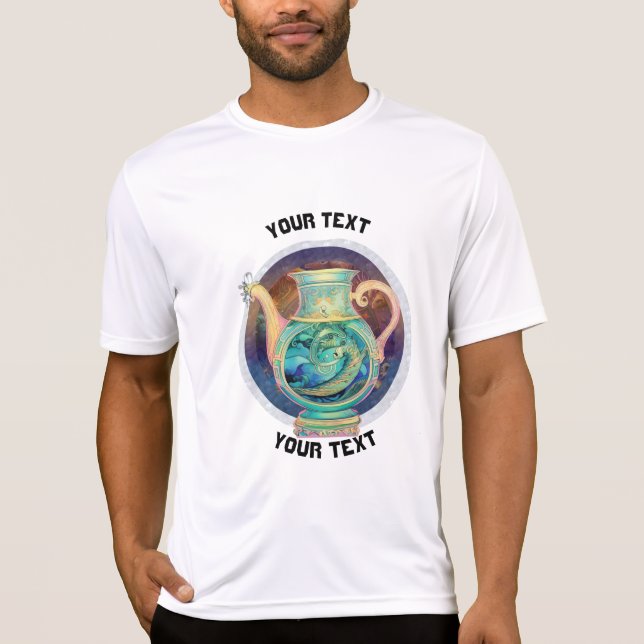 PERSONALISIERT Aquarius ZODIAC SIGN T-Shirt (Vorderseite)